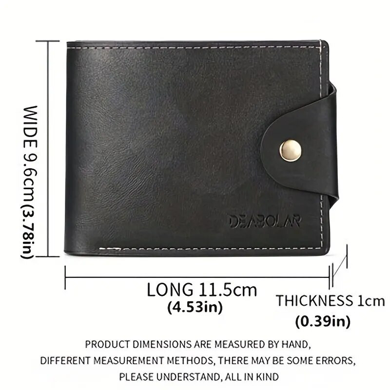 Πορτοφόλι με αγκράφα 2023 New Men Short Purse Vintage Soft PU Δερμάτινο πορτοφόλι θήκης πιστωτικής κάρτας