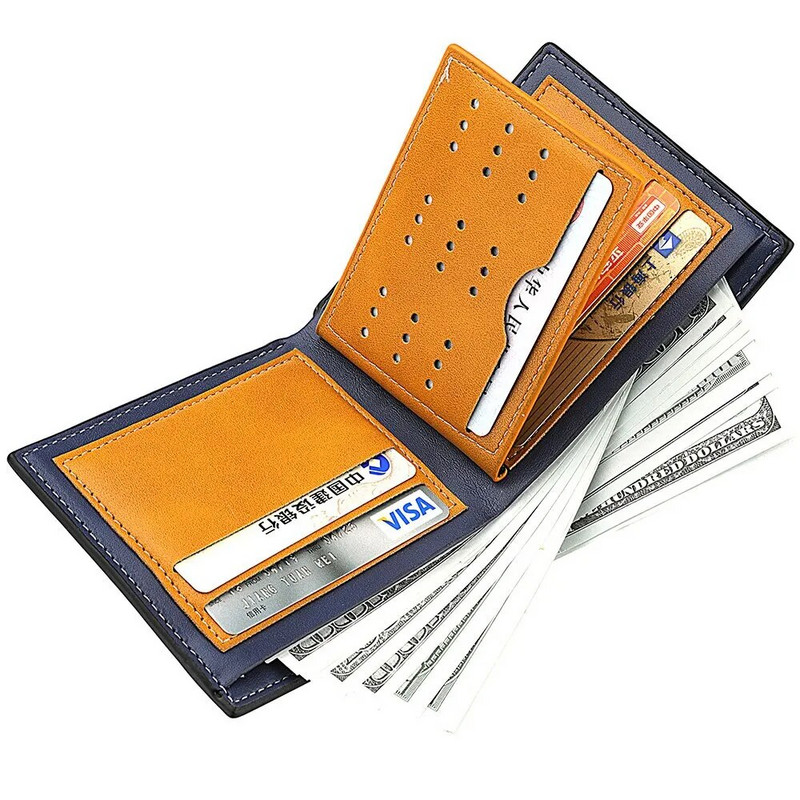 Vintage rahakott Õhuke rahakott meestele Rahakott Ühevärviline Kvaliteetne Multi Card Meeste Rahakott