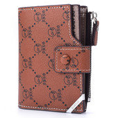 Uus vana lilleline multifunktsionaalne rahakott Meeste lühike vertikaalne lukuga lukuga retro rahakott