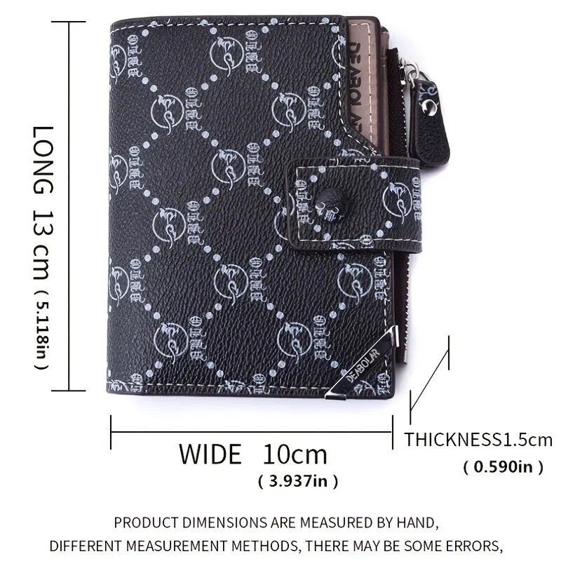 Uus vana lilleline multifunktsionaalne rahakott Meeste lühike vertikaalne lukuga lukuga retro rahakott