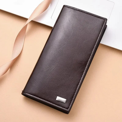 Meeste mood pikk rahakott, pehmest nahast vöökoht, suure mahutavusega mobiilne rahakott