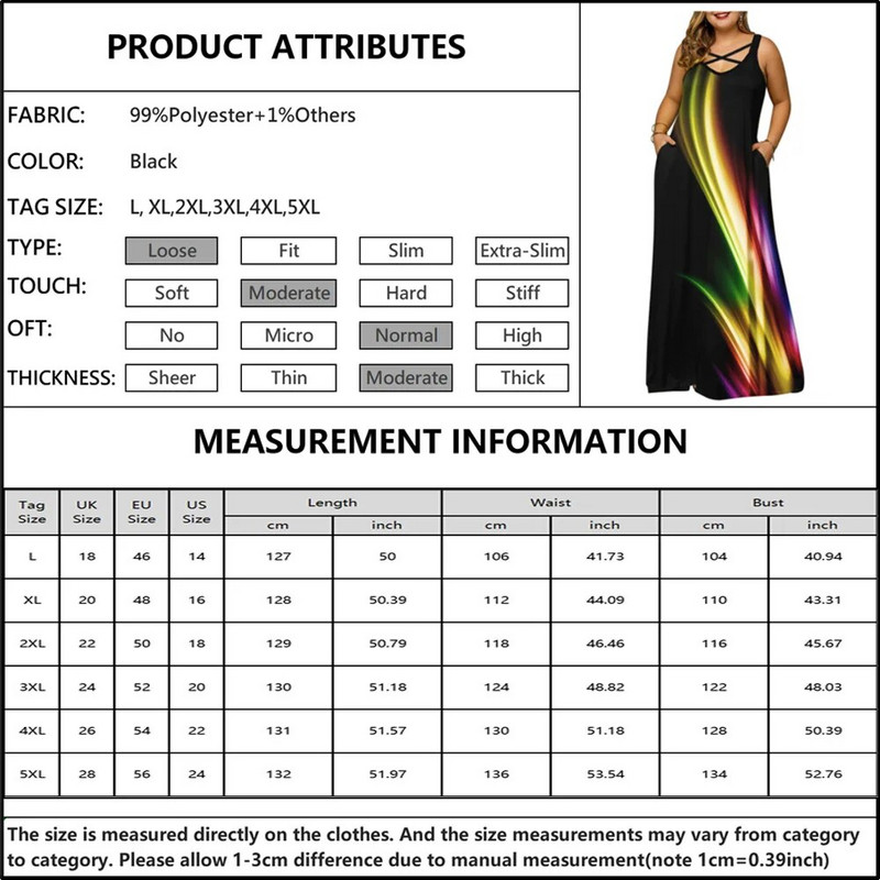 Ženska modna ležerna haljina s oblinama velike veličine, dugačka haljina s otisnutim uzorkom Boho velike veličine 5XL Peplum haljine za žene sarafan za zabavu