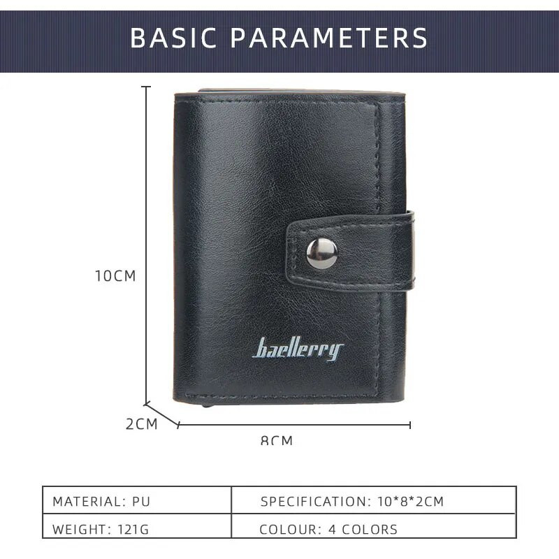 2023. aasta Rfid-blokeerimiskaitse meeste kaardirahakotid Hasp Väikesed kaardirahakotid PU-nahast õhuke minirahakott, kvaliteetsed meeste rahakotid