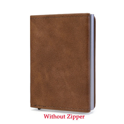 Bycobecy Custom Rfid Smart Wallet Anglies pluošto kreditinių kortelių laikiklis Vyriškas Odinis Piniginė Minimalistinė piniginė Monetų Kišeninė Piniginė su užtrauktuku