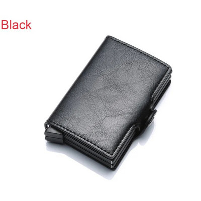 Vargusvastane Rfid krediitkaardihoidja Rahakotid Meeste Nahast Alumiiniumkarp Metallist Isane Rahakott Väike kaardihoidja ümbris Minimalistlik rahakott