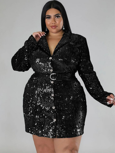 Moteriška suknelė su blizgučiais Prabangios Elegantiškos Išleistuvės Suknelės Didelio dydžio Moteriški drabužiai Kalėdinė suknelė Didmeninė prekyba