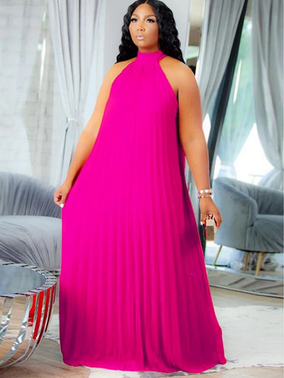 Κόκκινα Φορέματα σε Plus Size 4XL 5XL Φόρεμα μακρυά φαρδιά σιφόν πουλόβερ Αμάνικα βραδινά φορέματα για κοκτέιλ πάρτι γενεθλίων 2023