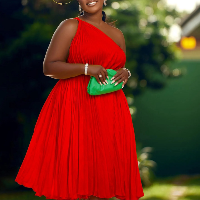 Elegantna lijepa ženska haljina s volanima na jedno rame, ženska ležerna balska haljina 2023., mini haljina za ljetnu večernju zabavu