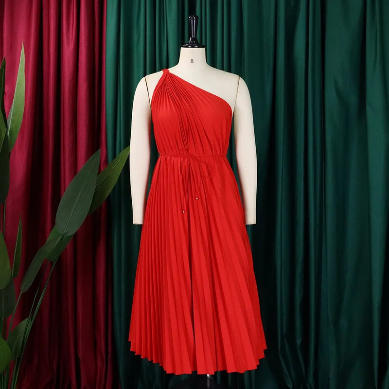 Elegantna lijepa ženska haljina s volanima na jedno rame, ženska ležerna balska haljina 2023., mini haljina za ljetnu večernju zabavu