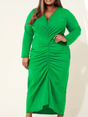 Φορέματα LW Plus Size V λαιμόκοψη κανονικό φόρεμα Φθινοπωρινό σέξι μάξι φόρεμα φανταχτερό Κομψό Γυναικείο Σαλονιέρα για πάρτι γενεθλίων