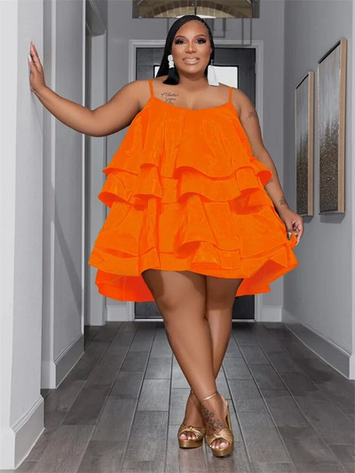 Wmstar haljine velikih veličina za žene bez rukava Seksi party slatka mini haljina s volanima s velikim porubom Novo u ljetnoj odjeći Veleprodaja Dropshipping