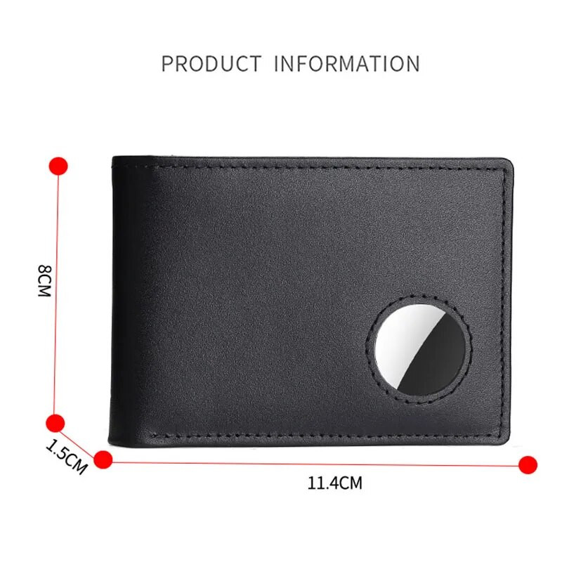 Geestock Airtag Wallet Men Retro minimalistinis Rfid blokuojantis piniginės kortelių laikiklis Verslo mikropluošto sintetinės odos plona piniginė