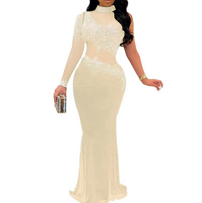 Didelio dydžio moteriška vakarinė suknelė Kalnų krištolinio tinklelio elegantiškos suknelės 2023 m. vasaros moteriškas laisvalaikio gimtadienio chalatas Moteriška prabangi vakarinė suknelė