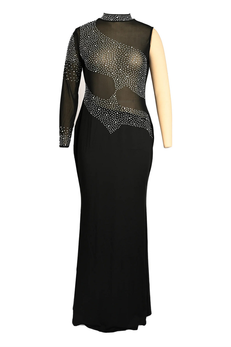 Didelio dydžio moteriška vakarinė suknelė Kalnų krištolinio tinklelio elegantiškos suknelės 2023 m. vasaros moteriškas laisvalaikio gimtadienio chalatas Moteriška prabangi vakarinė suknelė