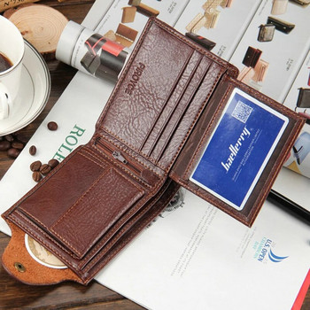 Нов марков висококачествен къс мъжки портфейл с джоб за монети Качествена гаранция, кожена чанта за мъже Restor Card Holder