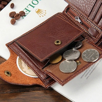 Νέο επώνυμα υψηλής ποιότητας κοντό ανδρικό πορτοφόλι με τσεπάκι νομισμάτων Εγγύηση ποιότητας Δερμάτινο τσαντάκι για ανδρική θήκη κάρτας Restor