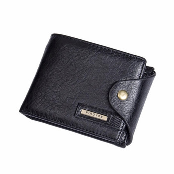 Нов мъжки малък портфейл Ретро многофункционално портмоне с джоб за монети Мини марка Мъжка PU кожена чанта за пари