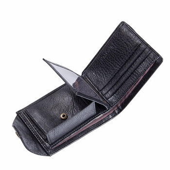 Νέο ανδρικό μικρό πορτοφόλι vintage πολυλειτουργικό πορτοφόλι με μίνι μάρκας ανδρικής δερμάτινη τσάντα PU με τσέπη νομισμάτων