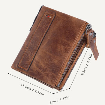 Ανδρικό πορτοφόλι από Πολυτελές ανδρικό πορτοφόλι σχεδιαστών Κοντά πορτοφόλια με τσέπη με φερμουάρ Ανδρική τσάντα για χρήματα