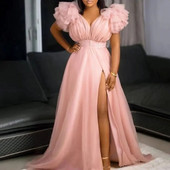 Ženske veće veličine 5xl haljine Mrežaste elegantne svečane haljine bez rukava 2023. Ljetne ženske modne splitske haljine Večernja veleprodajna odjeća