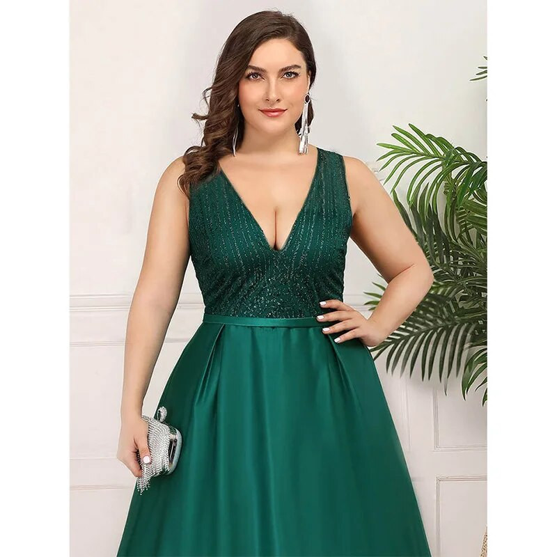 Vakarėlio suknelės moterims 2023 m. Elegantiškas seksualus blizgus V kaklo moteriškas plius dydis iškilmingas vestuvinis vakarėlis, kokteilinė vakarinė suknelė Vestidos