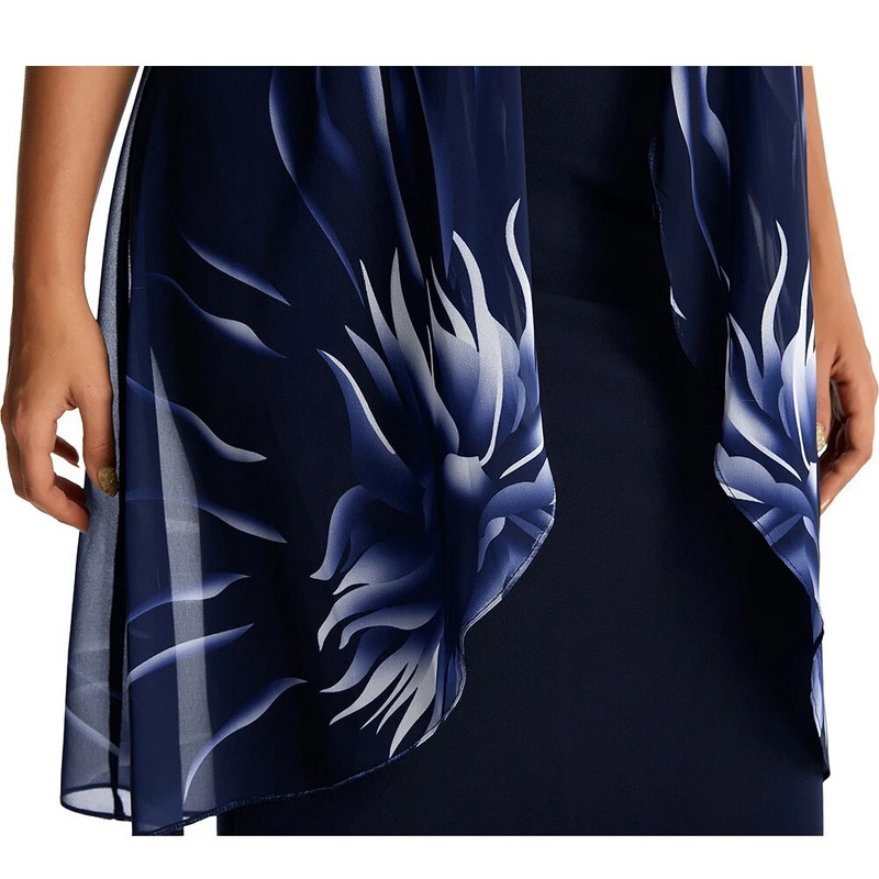 Yitonglian šikk ja elegantne lillemustriga naiste kleit Suvine vabaaja kleit naistele tööl kandmiseks 3xl 4xl