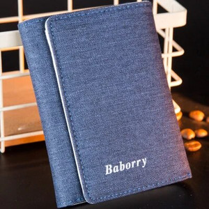 RFID varguskaitse rahakott Meeste lõuendist rahakott Mündikott Kolmekordne kokkupandav lühike rahakott isadepäeva kingitus-123-10sanze