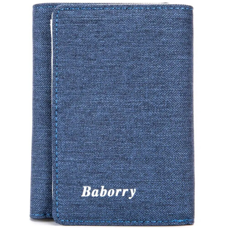 RFID varguskaitse rahakott Meeste lõuendist rahakott Mündikott Kolmekordne kokkupandav lühike rahakott isadepäeva kingitus-123-10sanze