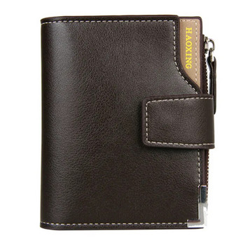 Мъжки портфейл Сертификат Чанта за съхранение на карти Многофункционална портмоне с цип Тройно сгъваема чанта F539
