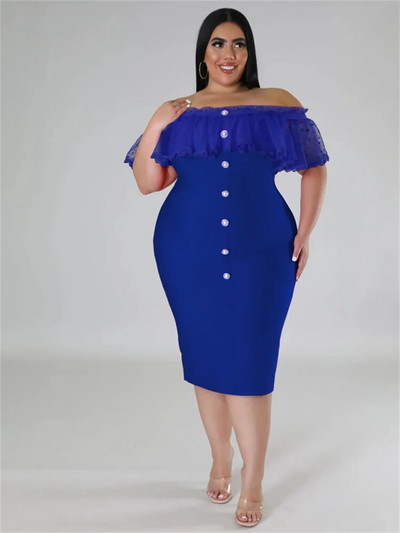 „Wmstar“ didelio dydžio vakarėlio suknelės, moteriškos aprangos, tinklinio tinklelio raištiniai ant pečių, didieji drabužiai, madingi drabužiai, didmeninė prekyba