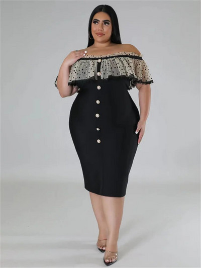 „Wmstar“ didelio dydžio vakarėlio suknelės, moteriškos aprangos, tinklinio tinklelio raištiniai ant pečių, didieji drabužiai, madingi drabužiai, didmeninė prekyba