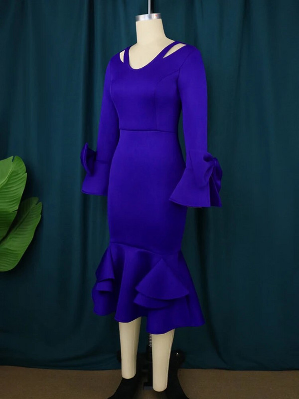 Bijele pripijene haljine s V-izrezom, izdubljenim dugim rukavima, leptir-mašnom Elegantne ženske odjeće za vjenčanje za djeveruše, večernje zabave u veličini 4XL