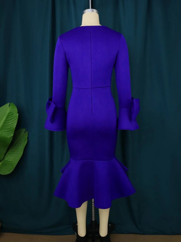 Bijele pripijene haljine s V-izrezom, izdubljenim dugim rukavima, leptir-mašnom Elegantne ženske odjeće za vjenčanje za djeveruše, večernje zabave u veličini 4XL