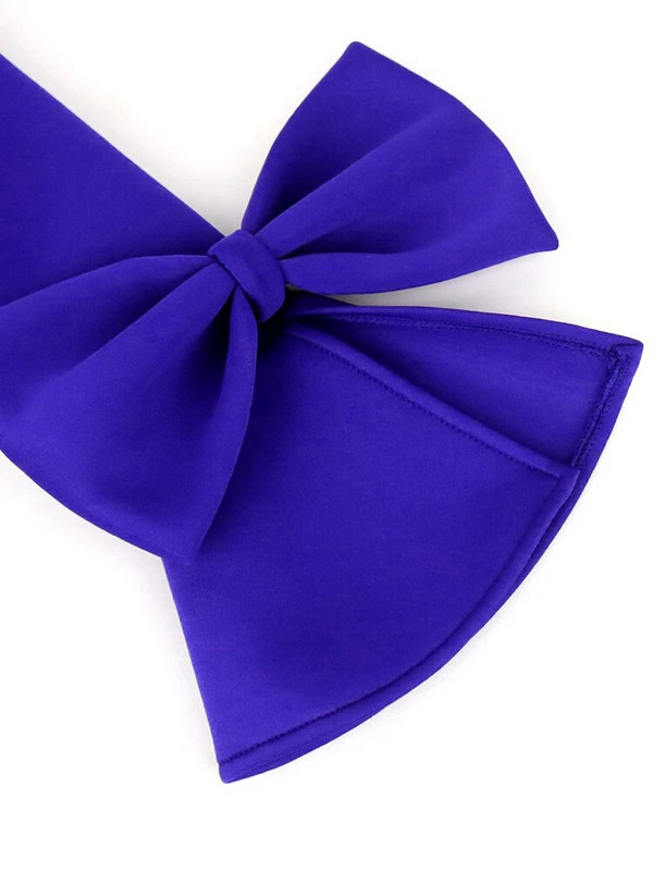 Bijele pripijene haljine s V-izrezom, izdubljenim dugim rukavima, leptir-mašnom Elegantne ženske odjeće za vjenčanje za djeveruše, večernje zabave u veličini 4XL