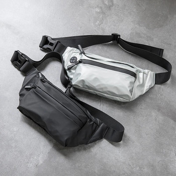 Водоустойчива мъжка чанта за кръста Модна чанта за гърди Спортна чанта за през тялото на открито Ежедневно пътуване Унисекс Чанта за колан