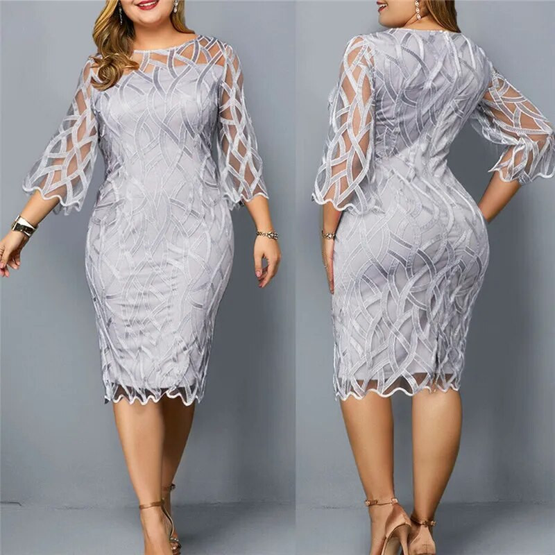 Ženske večernje haljine velikih veličina Velika okrugla ženska 2023. Velika elegantna odjeća 4xl 5xl 6xl Bucmaste debele dame Zelena