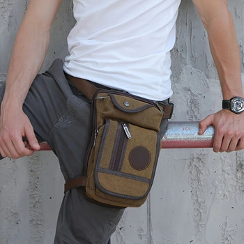 Canvas Drop Leg Bag Outdoor Fanny Pack Unisex Tactical Hip μοτοσικλέτα ώμου Ποδηλασία Πολλαπλής τσέπης Casual Waist Αδιάβροχο
