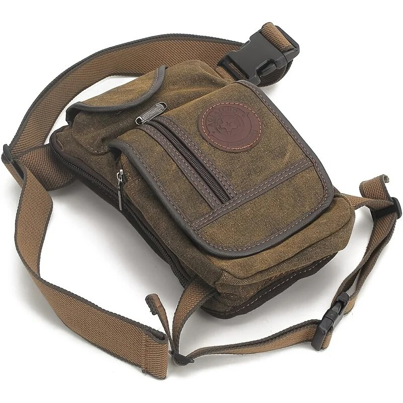 Canvas Drop Leg Bag Outdoor Fanny Pack Unisex Tactical Hip Mootorratta õlgrattaga sõitmine Mitme taskuga vaba vöökoht veekindel