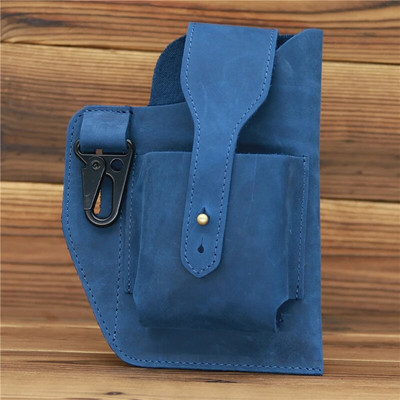 Fanny vöökott Meeste ehtsast nahast rihmaga vöö ja jala puusakomplektid meestele 6–7,5 tolli mobiiltelefoni sigaretisüütaja karbikott välikott