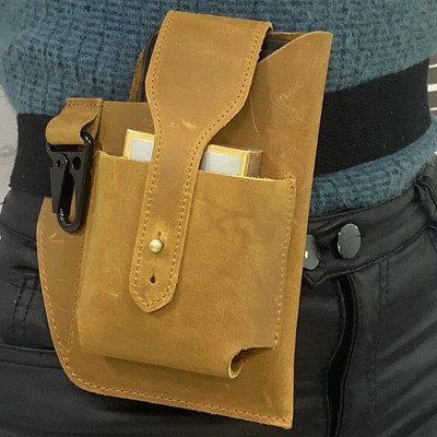 Fanny vöökott Meeste ehtsast nahast rihmaga vöö ja jala puusakomplektid meestele 6–7,5 tolli mobiiltelefoni sigaretisüütaja karbikott välikott