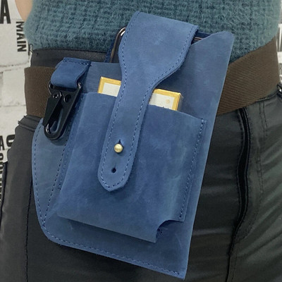 Fanny vöökott Meeste ehtsast nahast rihmaga vöö ja jala puusakomplektid meestele 6–7,5 tolli mobiiltelefoni sigaretisüütaja karbikott välikott