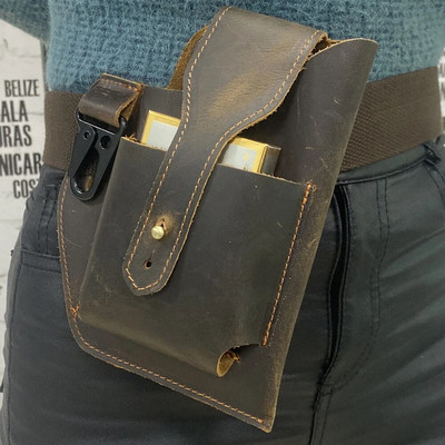 Fanny vöökott Meeste ehtsast nahast rihmaga vöö ja jala puusakomplektid meestele 6–7,5 tolli mobiiltelefoni sigaretisüütaja karbikott välikott