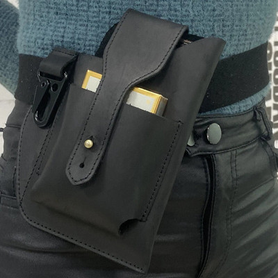 Fanny vöökott Meeste ehtsast nahast rihmaga vöö ja jala puusakomplektid meestele 6–7,5 tolli mobiiltelefoni sigaretisüütaja karbikott välikott