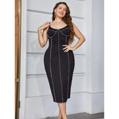 Ženske haljine velikih veličina Nove ljetne haljine s tregerima Temperamentne dnevne haljine velike veličine Ženske ležerne elegantne haljine bez rukava