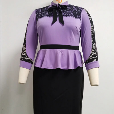 2021 m. karštas išpardavimas afrikietiško ir kalakutiško stiliaus plius dydžio lanko mezgimo suknelė moterims