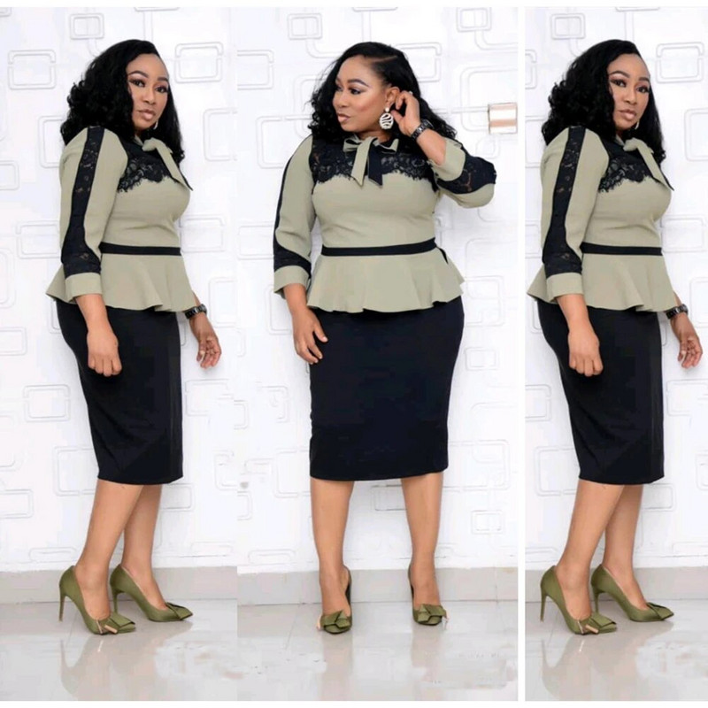 2021 m. karštas išpardavimas afrikietiško ir kalakutiško stiliaus plius dydžio lanko mezgimo suknelė moterims