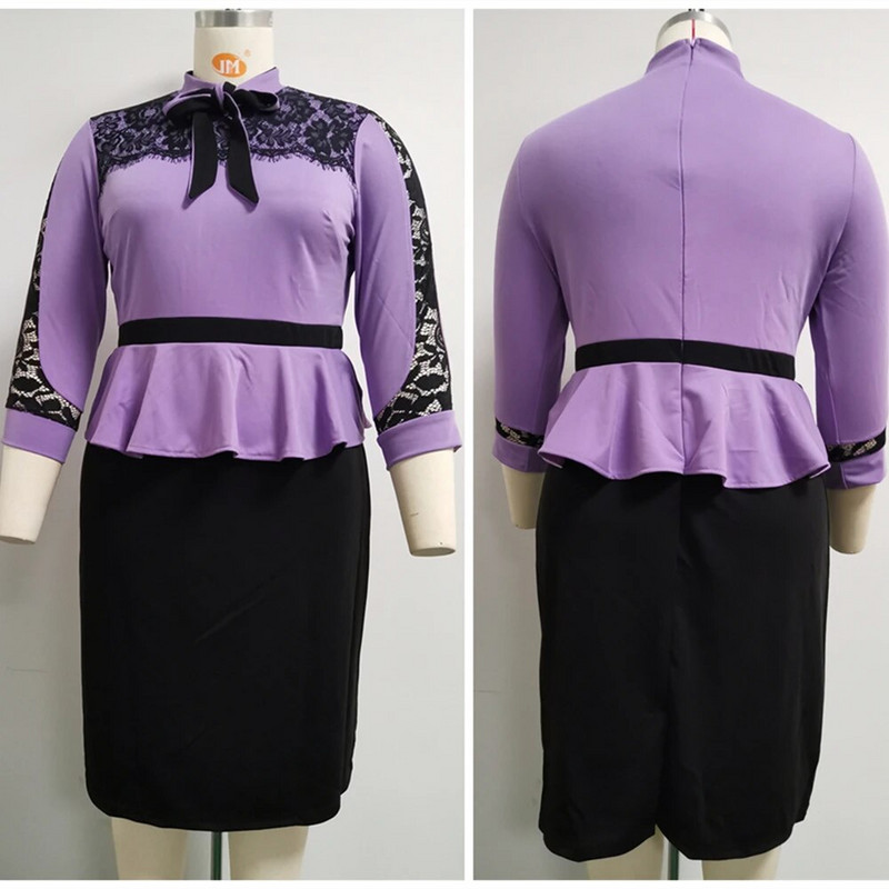 2021 m. karštas išpardavimas afrikietiško ir kalakutiško stiliaus plius dydžio lanko mezgimo suknelė moterims