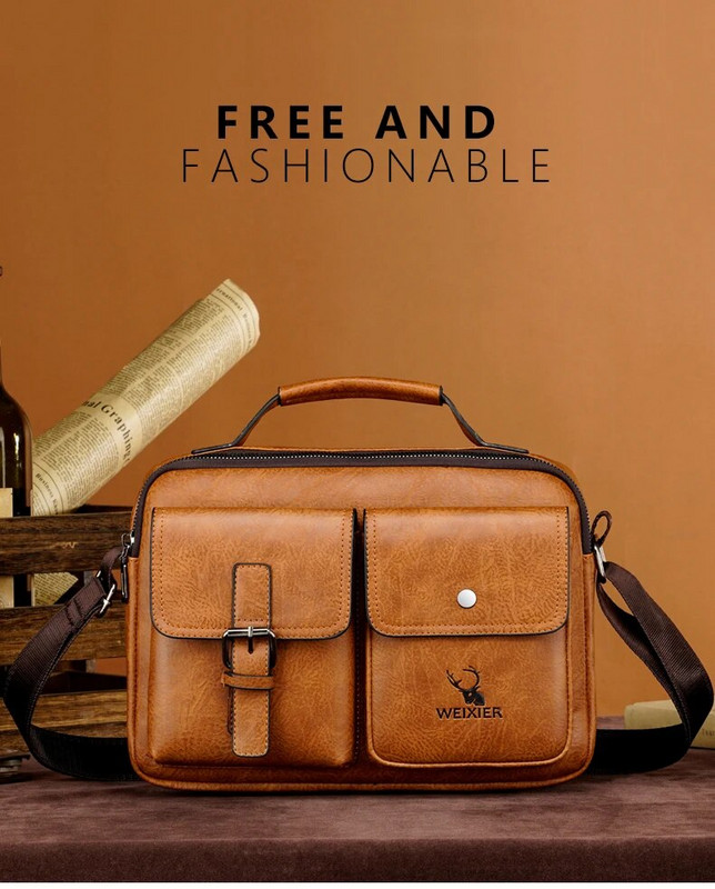 Μόδα ανδρική φορητή δερμάτινη τσάντα χειρός PU επαγγελματικός χαρτοφύλακας Travel Man Crossbody s Brand Quality Ανδρική τσάντα