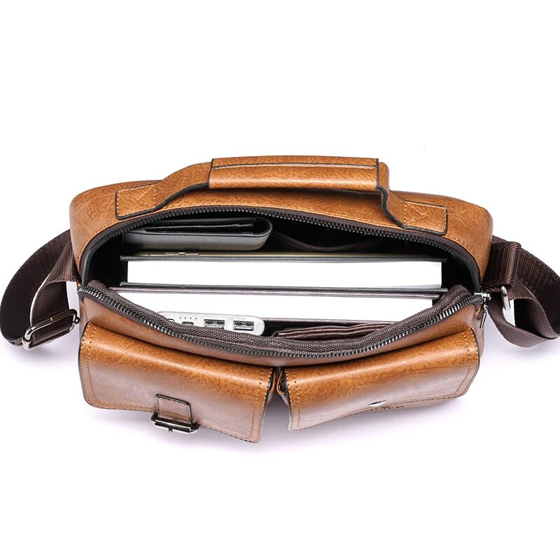 Μόδα ανδρική φορητή δερμάτινη τσάντα χειρός PU επαγγελματικός χαρτοφύλακας Travel Man Crossbody s Brand Quality Ανδρική τσάντα
