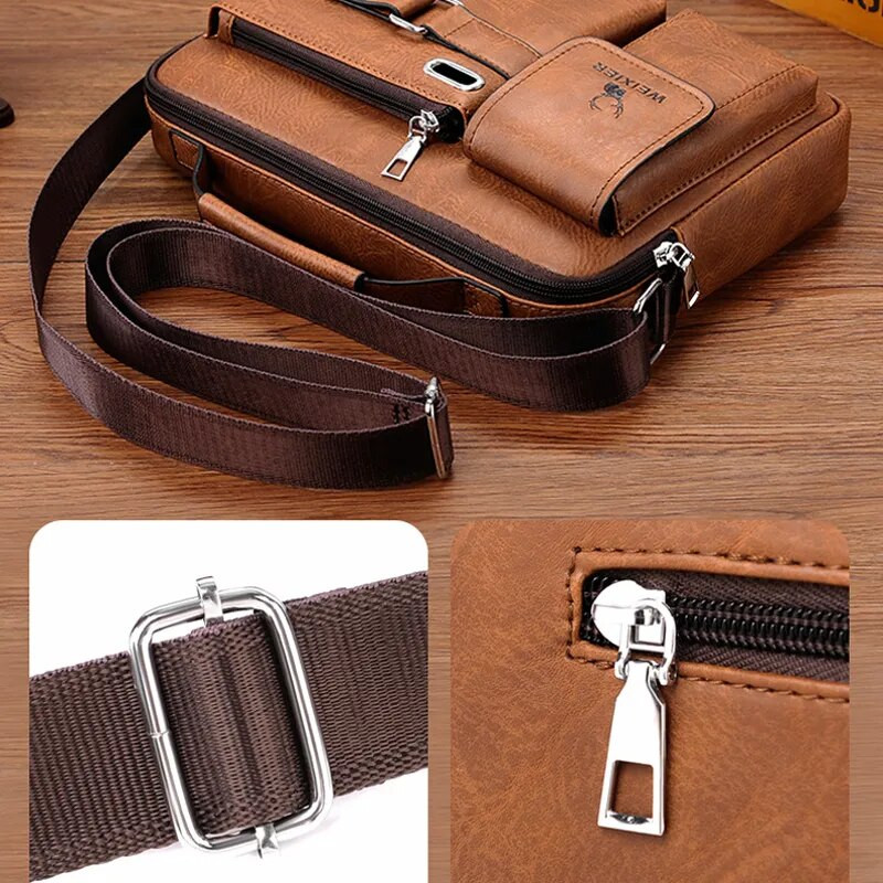 Vienvietis peties krepšys Vyriški modeliai Crossbody Bag Business Satchel Bag Mados verslo krepšys Rankinė 2023 Crossbody Krepšiai